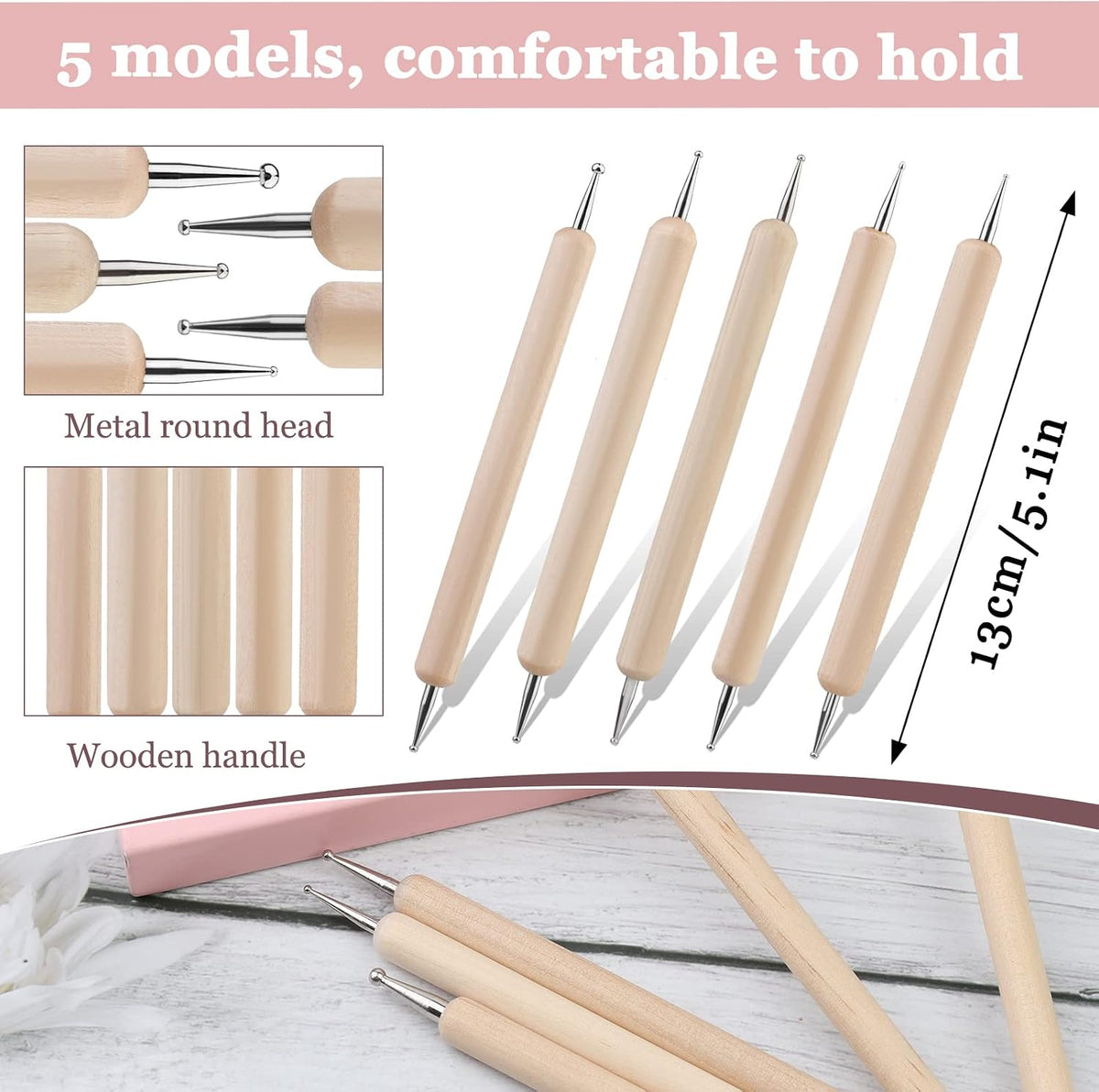 LOKUNN 14 Pcs Dotting Tools Embossing Tool Dotting Tools Set Rock Painting