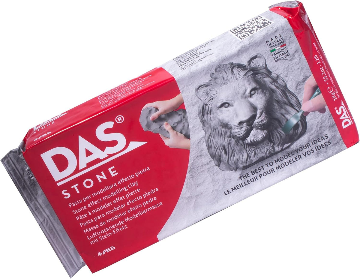 DAS Air-Hardening Modeling Clay - Stone Air Dry Clay 2.2lb Block - Pliable Air Clay for Sculpting and Coating - Introductory Air Dry Modeling Clay for All Ages - Molding Clay for Sculpting and More