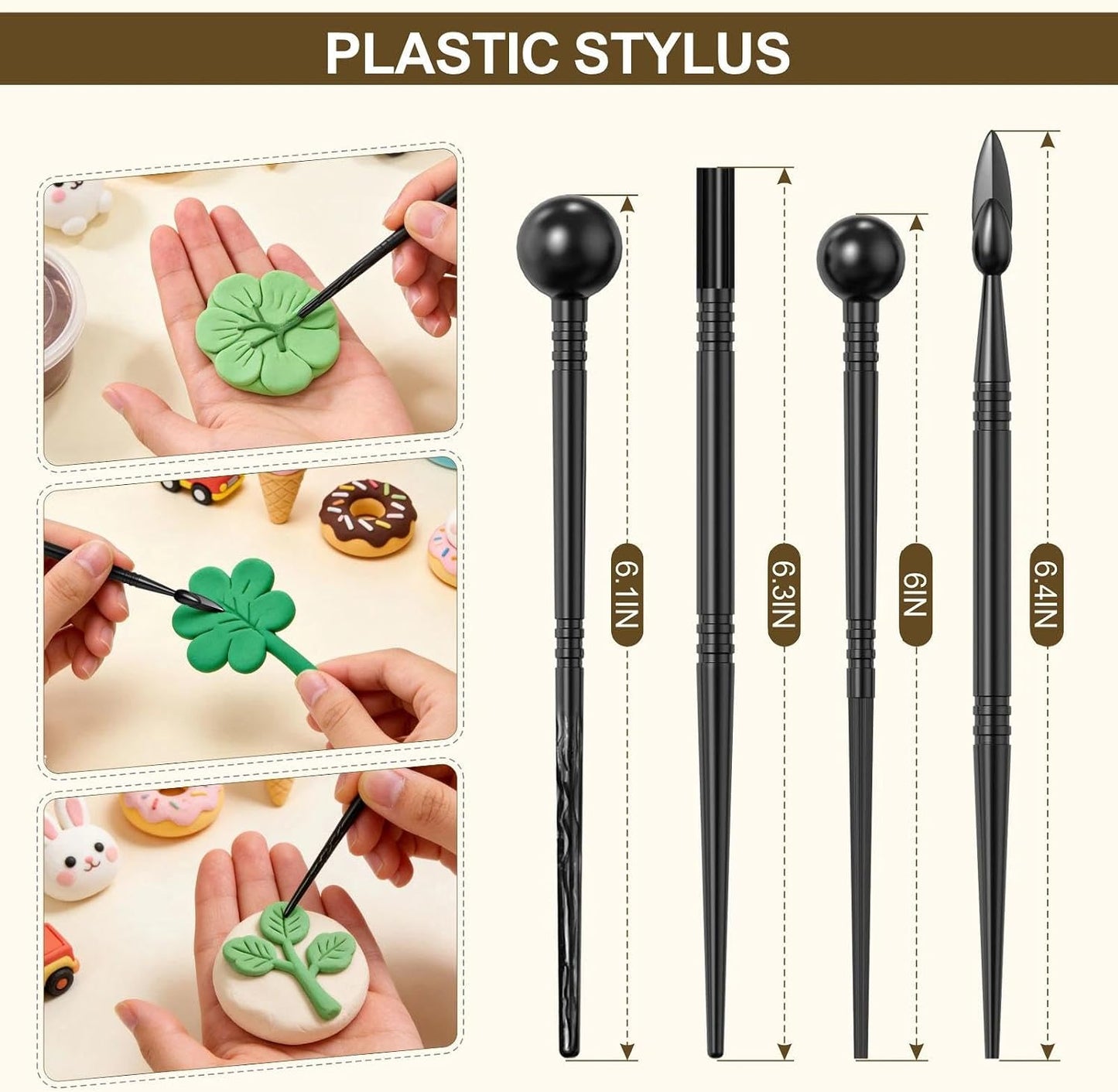 YEYETUO 27PCS Air Dry Clay Tools Kit, Basic Polymer Clay Sculpting Tools