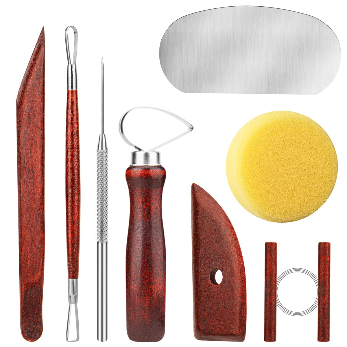 23PCS Clay Tools Sculpting, Ceramic & Pottery Modeling Tool, Ceramics Tools Set, Polymer Tools Kit, Air Dry Clay Tools for Carving, Molding, Pottery Wheel, Crafting Supplies, Pros, Beginners, Adults