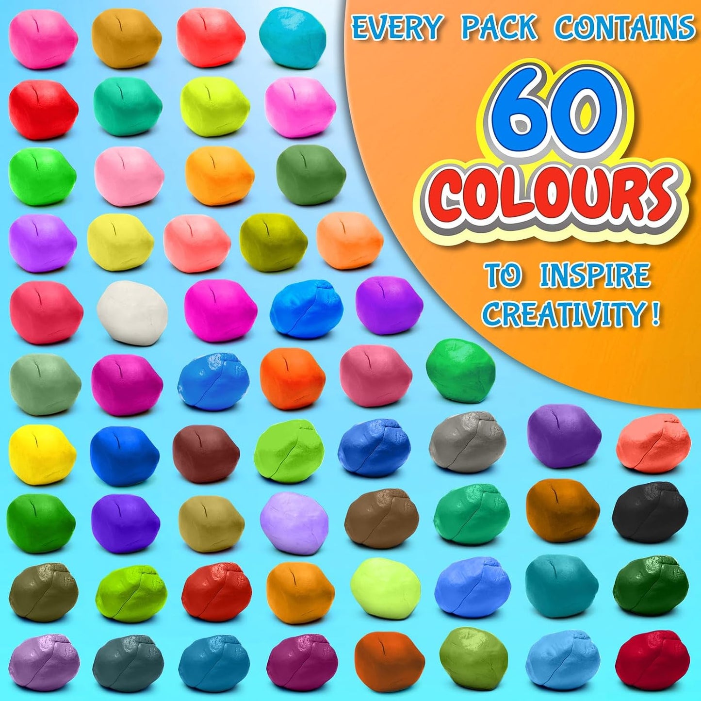 ESSENSON Air Dry Clay 60 Colors, Modeling Clay for Kids