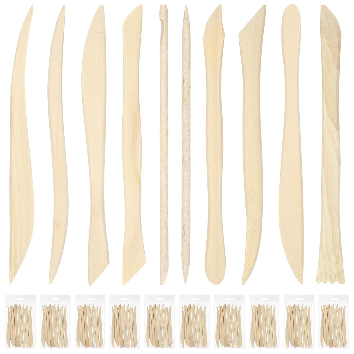 Ferrochef 10 Set 100 Pcs Clay Tools, Plastic Sculpting Tools, Classic Style