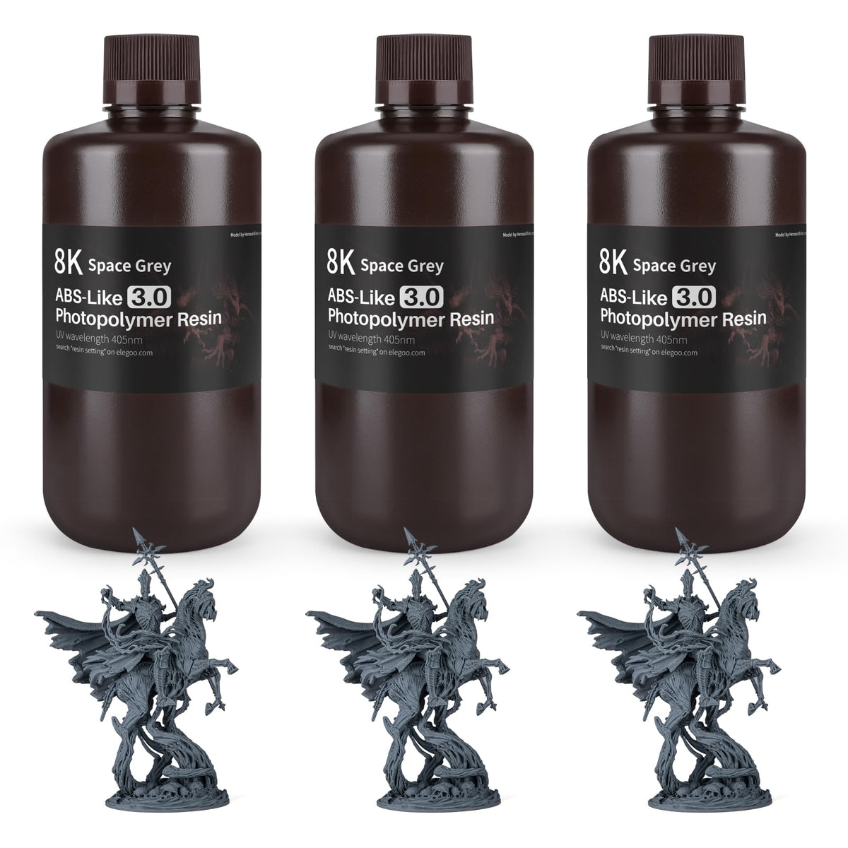 ELEGOO Upgraded ABS-Like 3D Printer 8k Resin 3.0, 405nm UV-Curing LCD Resin High Precision Fast Curing Non-Brittle Photopolymer Resin for LCD Printing Red Clay 2KG