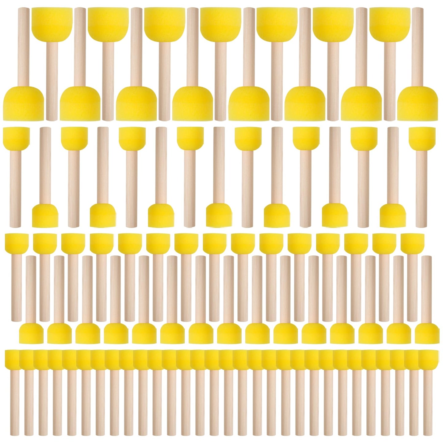 30 Pcs Round Sponges Brush Set, Round Sponge Brushes for Painting, Paint Sponges for Acrylic, Painting Tools for Kids Arts and Crafts (4 Sizes)