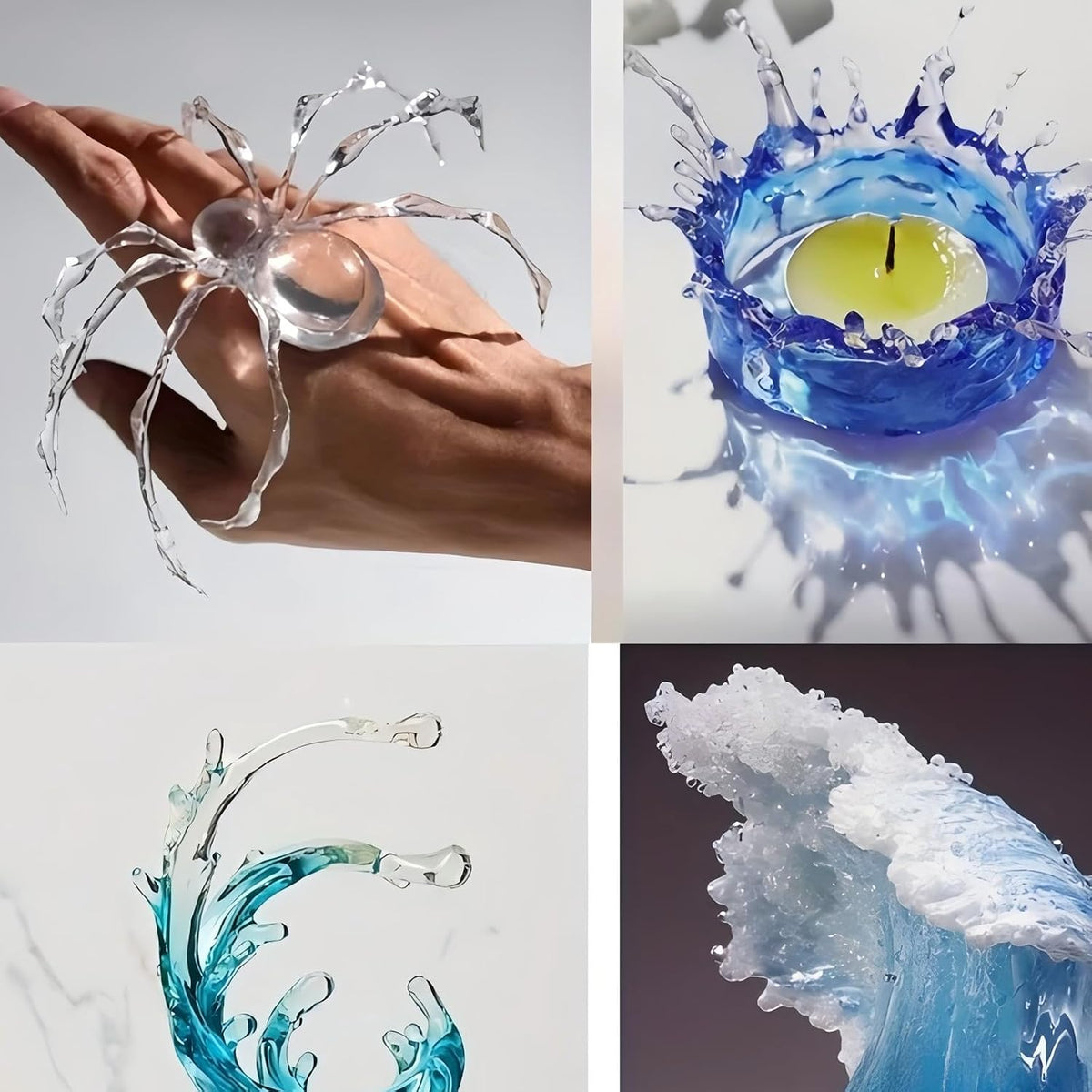 3.5 oz UV Clay Clear Polymer Resin, DIY Jewelry Making, Silicone Molds, UV Curing, Crystal Clear Casting, Miniature Art, and Handmade Resin Projects