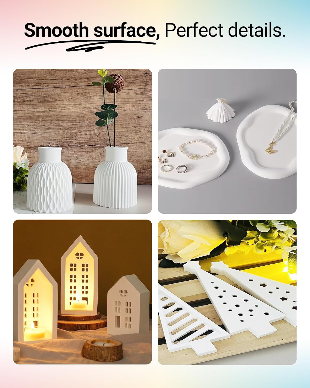 Casting Powder 3 kg, Zero Bubbles, Super White, Super Hard, Odorless, Plaster Gypsum Powder for Silicone Molds, 30 Minutes Demold, Suitable for Handicrafts, Decorations, Plaster Statues, DIY