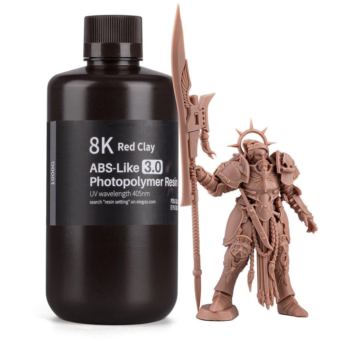 ELEGOO 8K ABS-Like 3D Printer Resin Red Clay 1000g