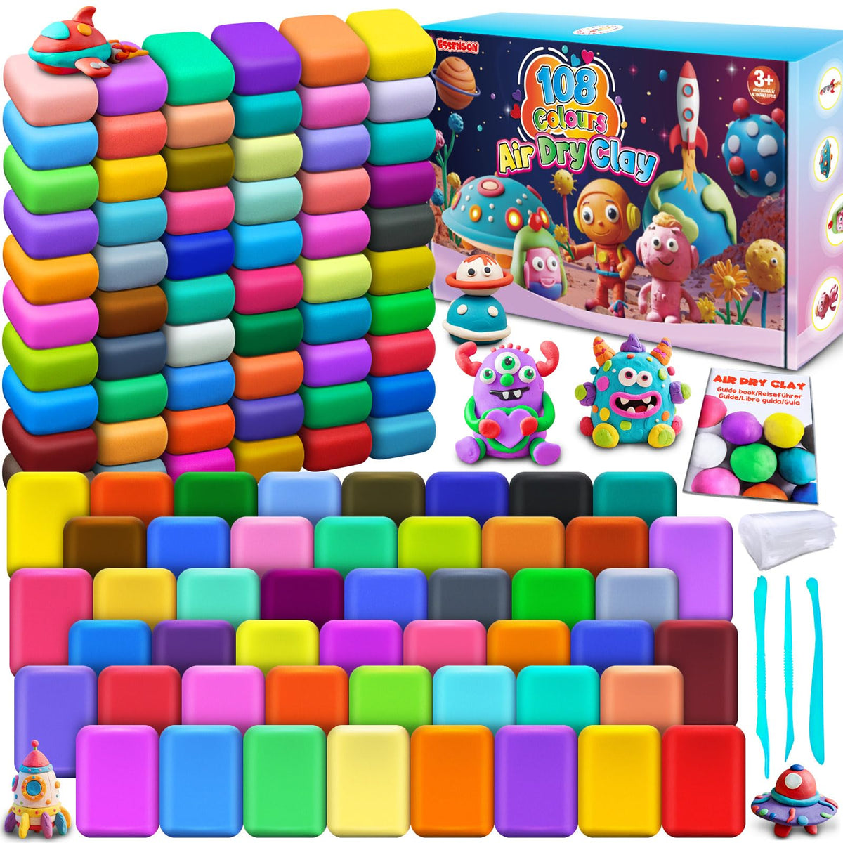Air Dry Clay, 36 Colors Modeling Magic Clay for Kids