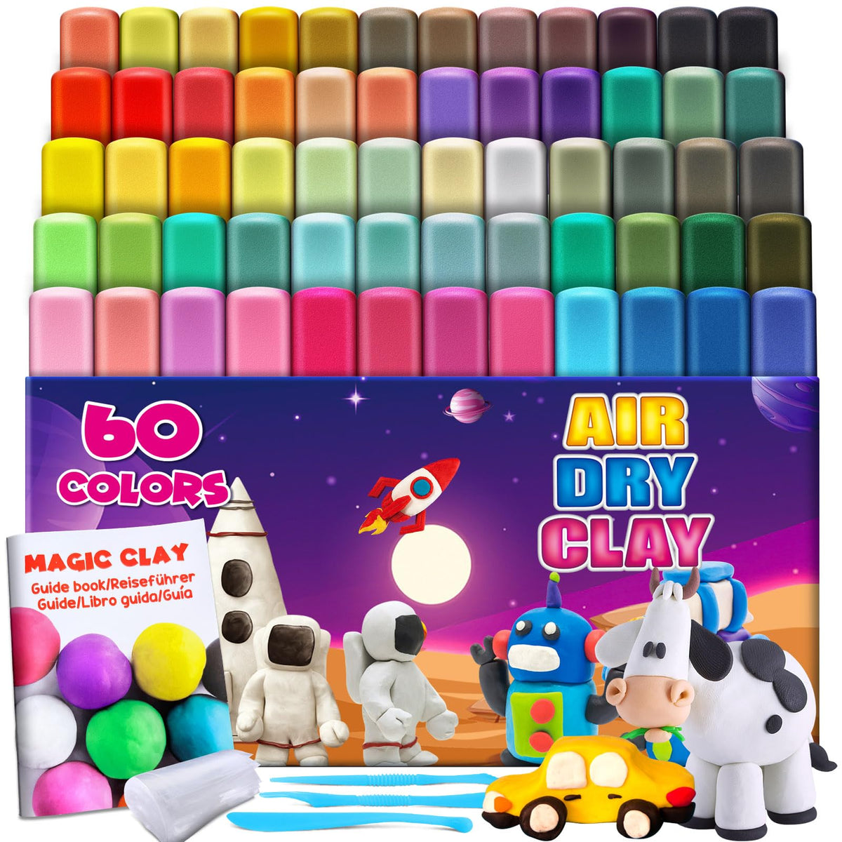 Air Dry Clay, 36 Colors Modeling Magic Clay for Kids