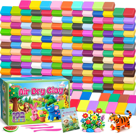 Air Dry Clay 192 Colors, Modeling Magic Clay Gift for Kids