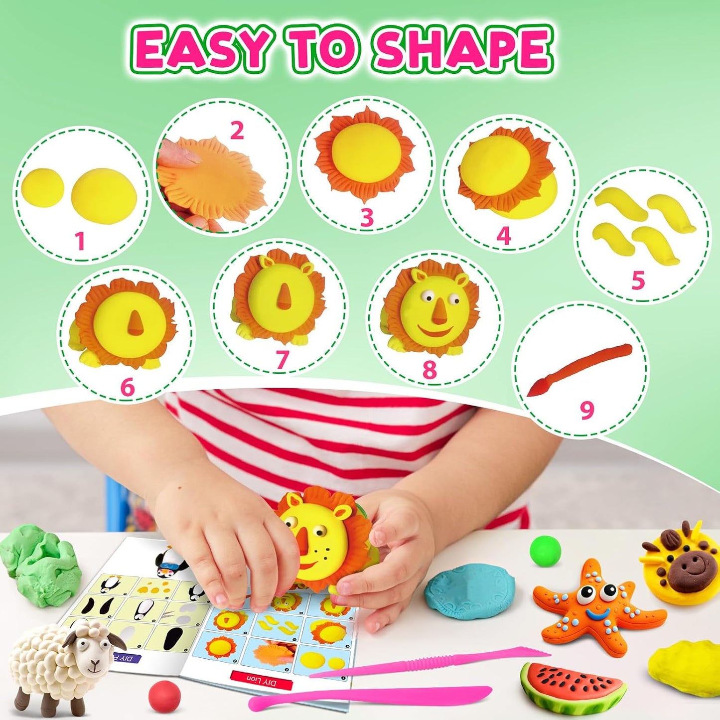 Air Dry Clay 192 Colors, Modeling Magic Clay Gift for Kids