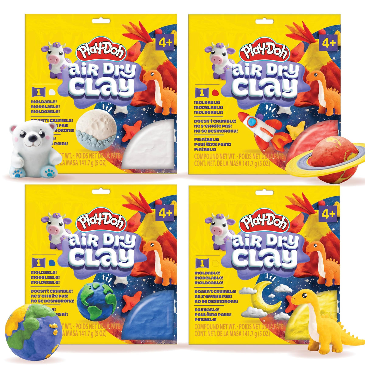 Play-Doh Brand Air-Dry Clay, 5 oz. Air and Modeling Clay Bag, Arts and Crafts Supplies for Adults and Kids, Tools & Kit
