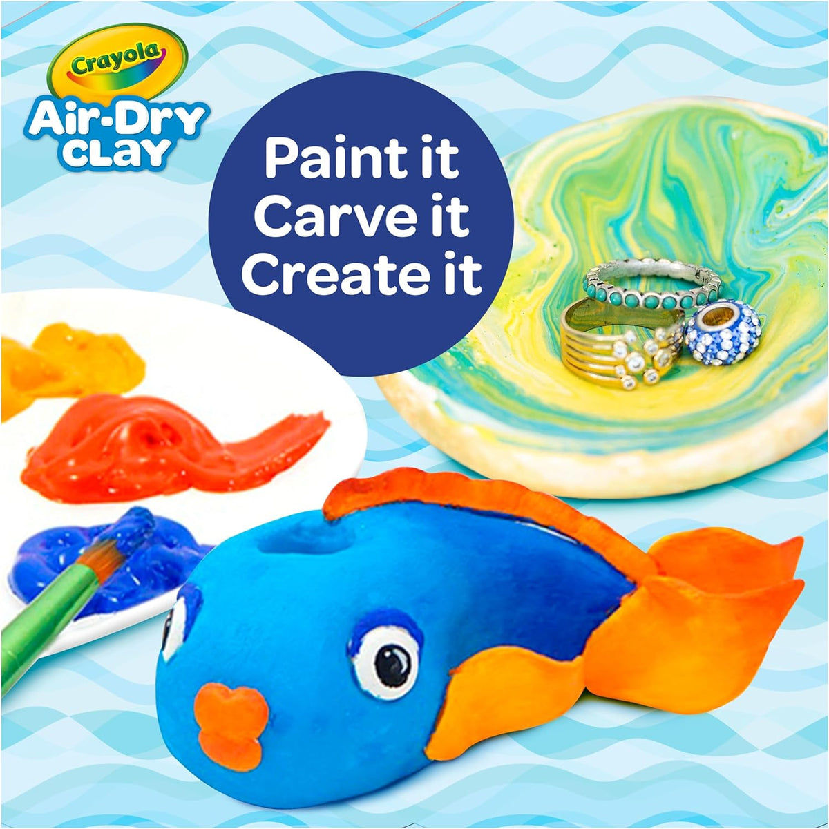 Crayola Air Dry Clay (5lbs), Teacher Supplies, Natural White Modeling Clay for Kids, Sculpting Material, Bulk Craft Supplies for Art Classrooms, Pack of 4