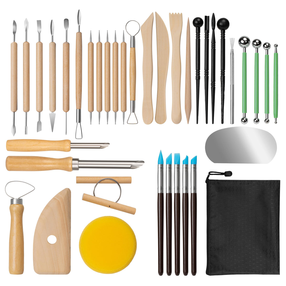 Amrules 4 Pcs Clay Hole Cutters Sculpting Tools Set for Pottery