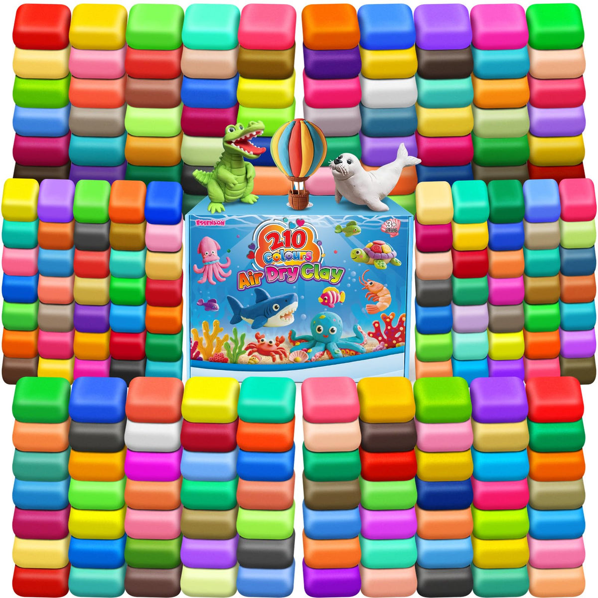 ESSENSON Air Dry Clay 210 Colors, Modeling Clay for Kids