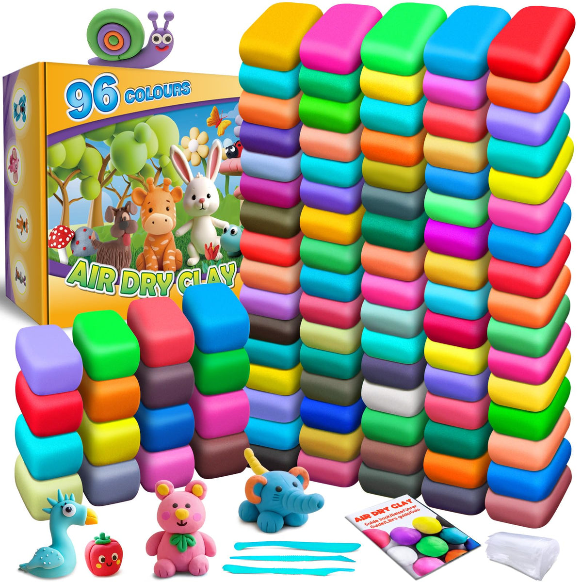 Air Dry Clay, 36 Colors Modeling Magic Clay for Kids
