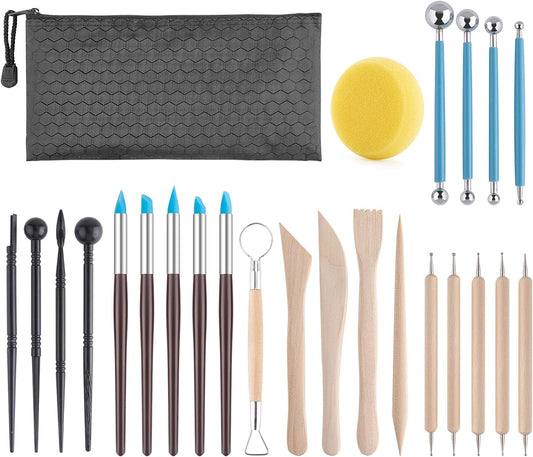 Luney 25PCS Polymer Clay Sculpting Tools Kit, Pottery Tools