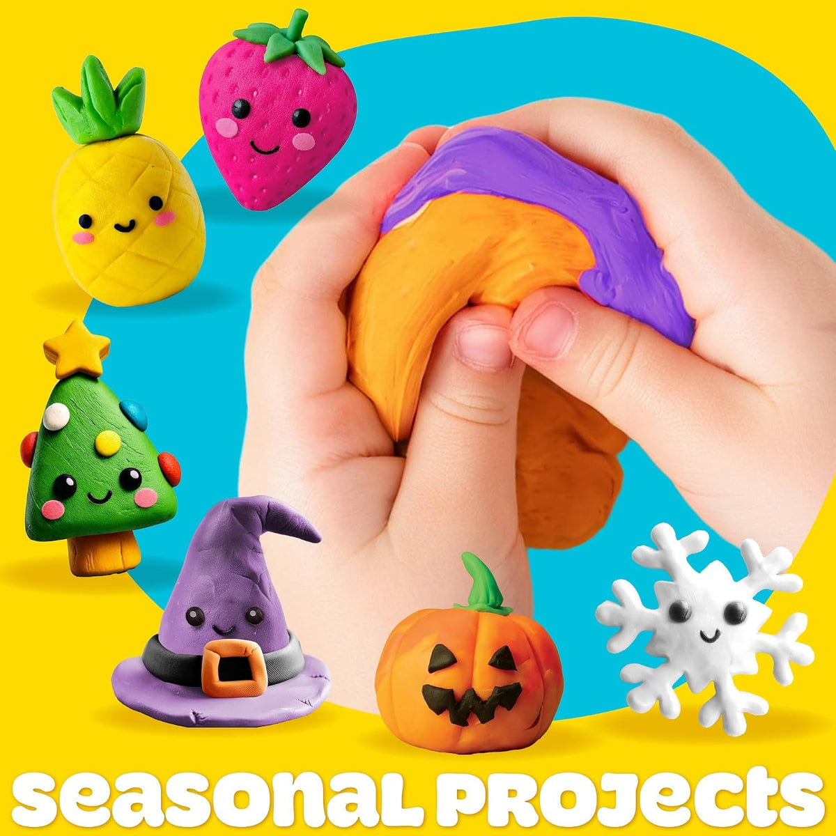 Play-Doh Scented Air Dry Clay, 2-Pack Halloween Bundle, 1 Purple Grape, 1 Orange, Goodie Bag Stuffers, Art Supplies, Arts and Crafts for Kids, Craft Supplies, Toddler Party Favors