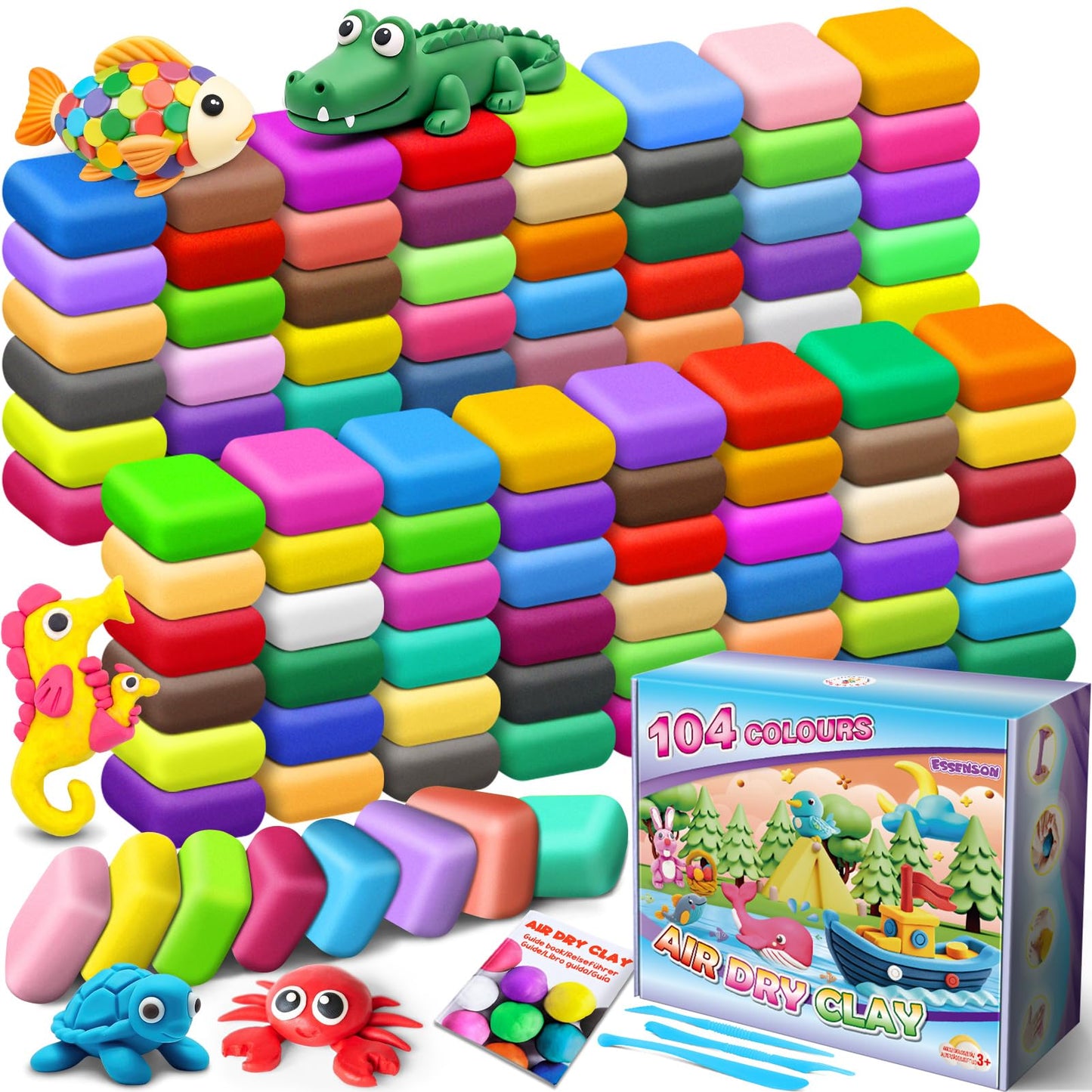 ESSENSON Air Dry Clay 210 Colors, Modeling Clay for Kids
