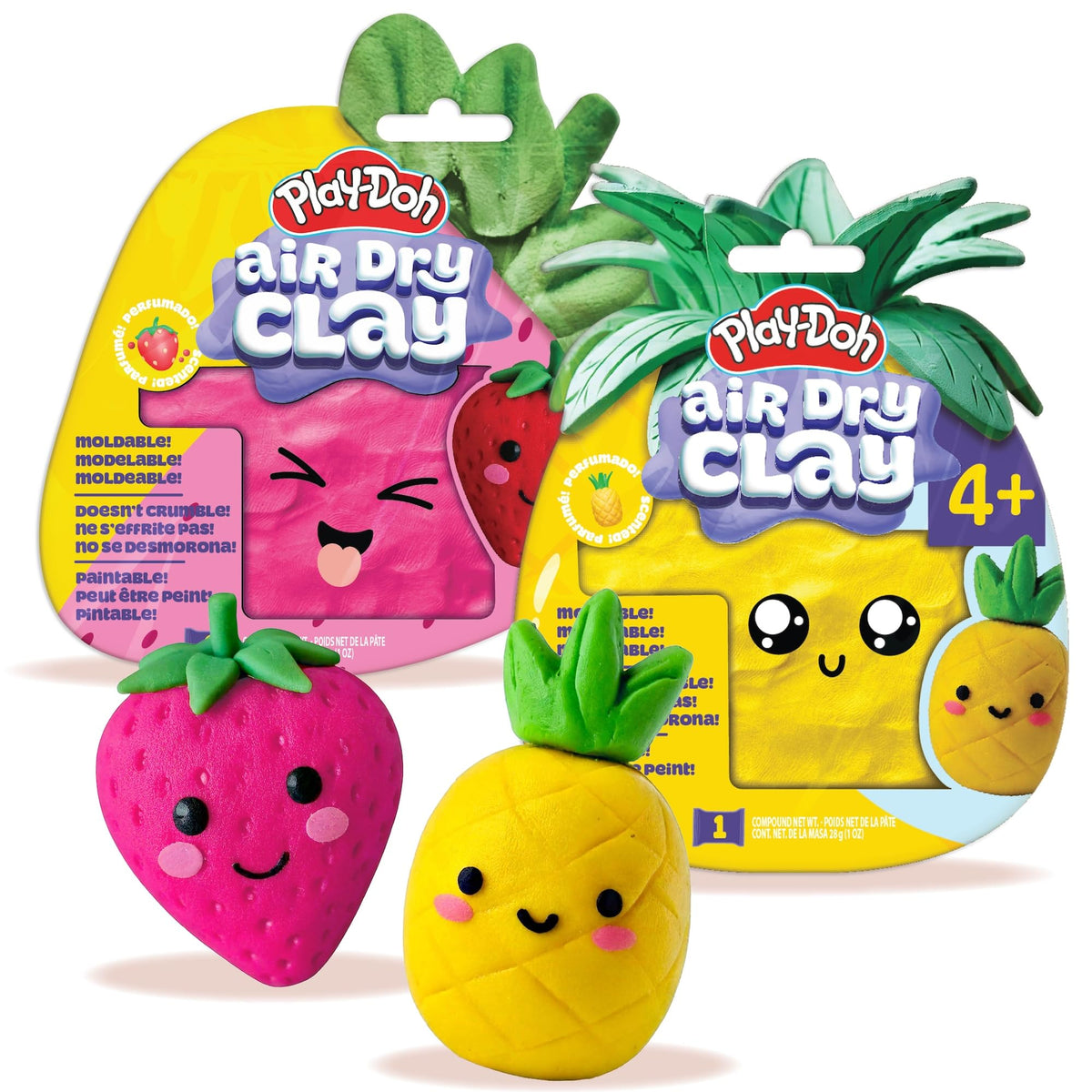 Play-Doh Scented Air Dry Clay, 2-Pack Halloween Bundle, 1 Purple Grape, 1 Orange, Goodie Bag Stuffers, Art Supplies, Arts and Crafts for Kids, Craft Supplies, Toddler Party Favors