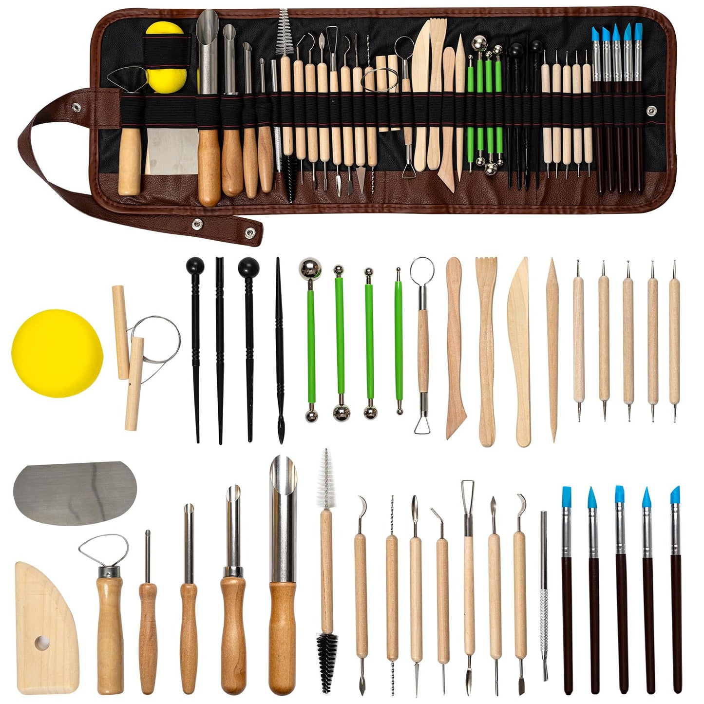 36 PCS Clay Tool, Clay Sculpting Tools Kit, Pottery Tools Can be Used for Stippling, Carving, Molding, and Shaping Clay Crafts, for Beginners, Hobbyists, Artists