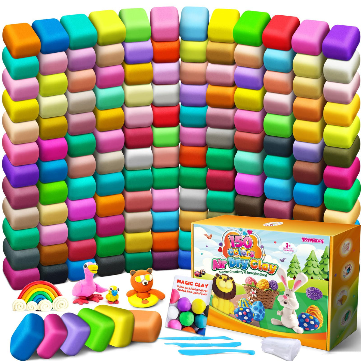 ESSENSON Air Dry Clay 210 Colors, Modeling Clay for Kids