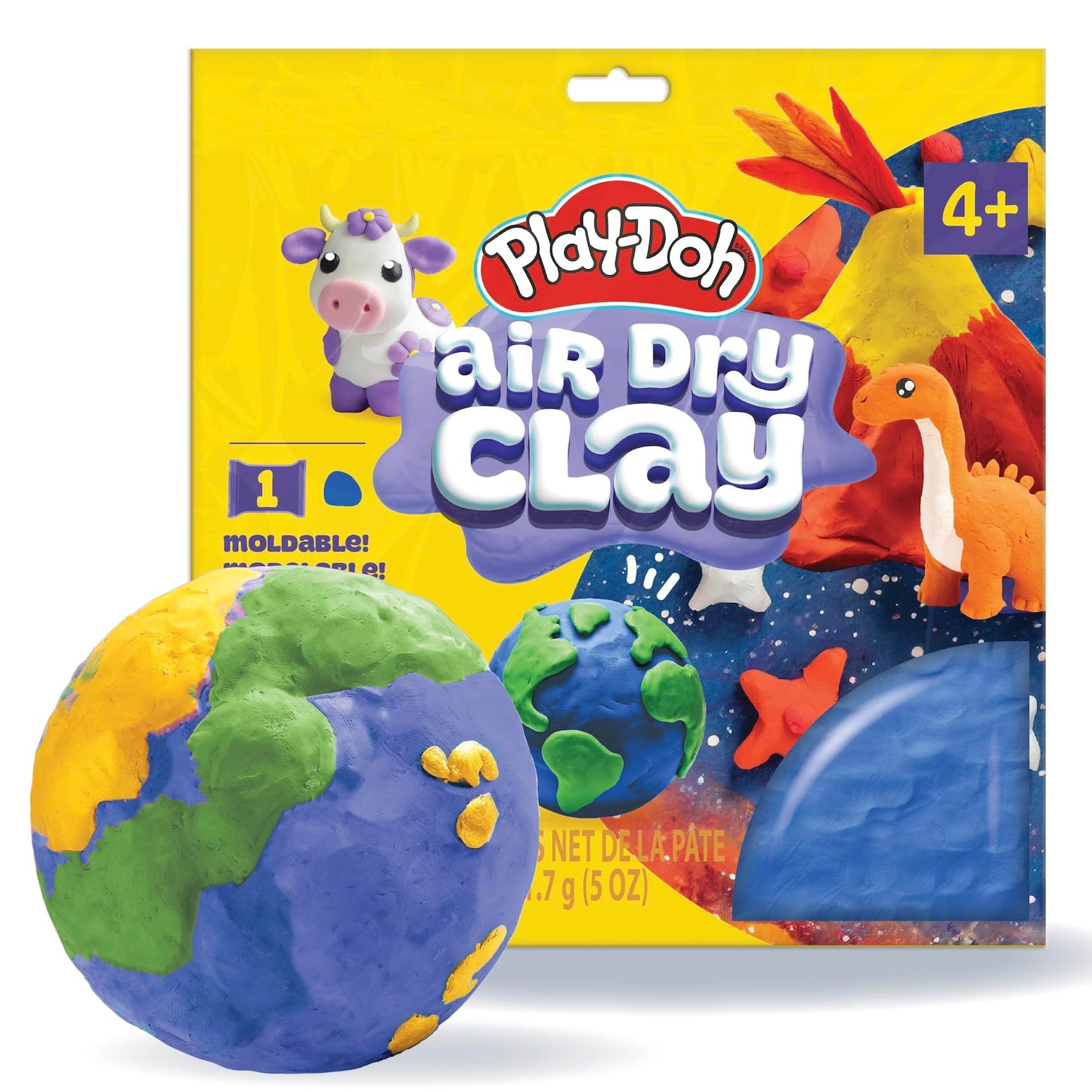 Play-Doh Brand Air-Dry Clay, 5 oz. Air and Modeling Clay Bag, Arts and Crafts Supplies for Adults and Kids, Tools & Kit