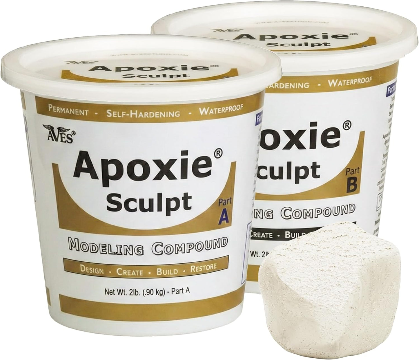 Aves-Apoxie Sculpt - 2 Part Modeling Compound (A & B) - 4 Pound, White