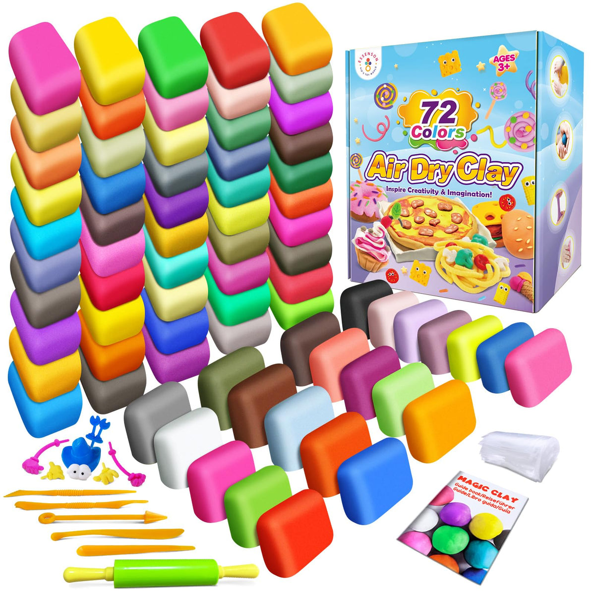 Air Dry Clay, 36 Colors Modeling Magic Clay for Kids