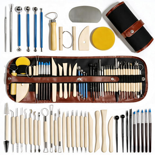 DaChihSheng 43 Pcs Clay Tools Kit Pottery Tools Polymer Clay Sculpting Tools Kit for Carving Air Dry Clay Tools Set for Adults Clay Sculpting Tools Ceramic Tools Graving Tools use for DIY Handicraft