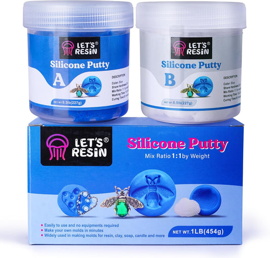 LET'S RESIN Silicone Putty, 1LB/40A Mold Making Kit